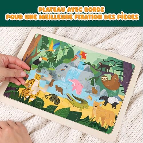 Vue 4 de Bonnyco Puzzle Bois Enfant