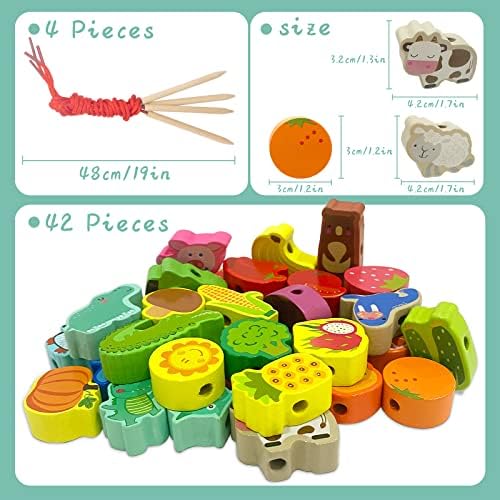 Vue 3 de Perles En Bois Enfants