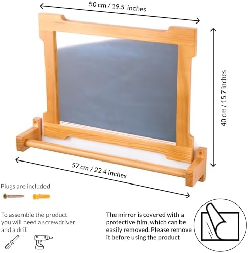 Vue 5 de Odoxia Miroir Montessori Bebe