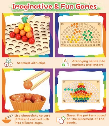 Vue 4 de Leazzle Bois Jeu Montessori