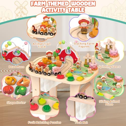 Vue 2 de Table Dactivites Pour Bebe