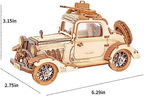 Vue 4 de Robotime Voiture Bulle Vintage