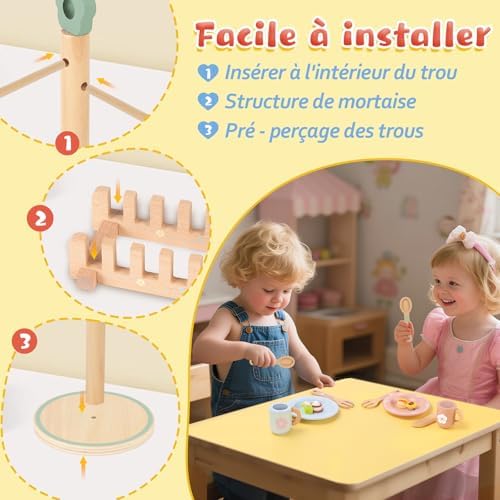 Vue 2 de Charmofun Dinette En Bois