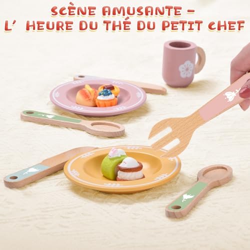 Vue 4 de Charmofun Dinette En Bois