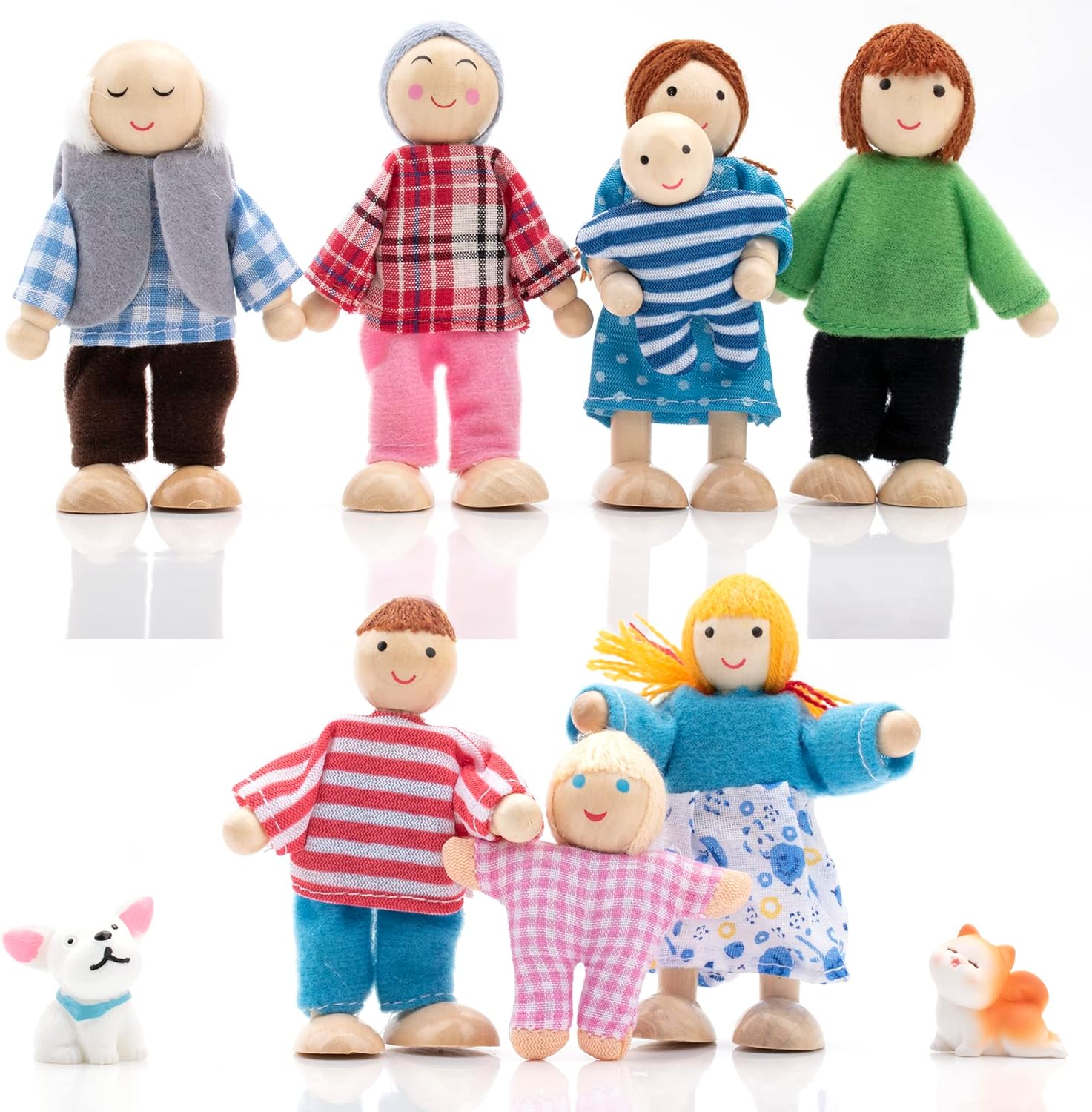 Ensemble Famille Poupees En