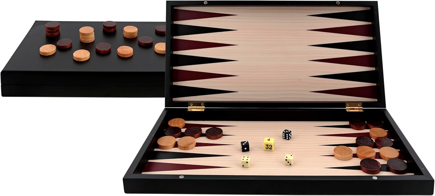 Aquamarine Games Backgammon Black