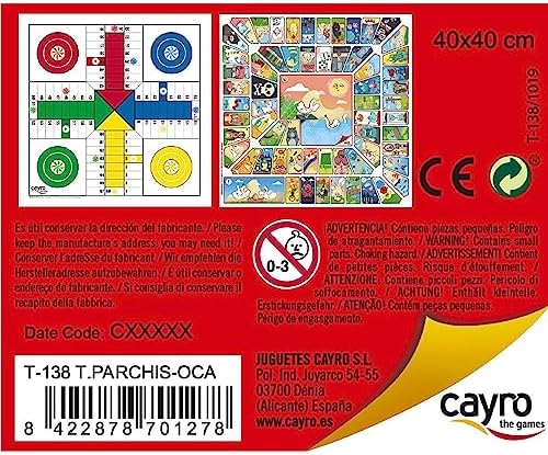 Vue 2 de Cayro Planche Parcheesi Et