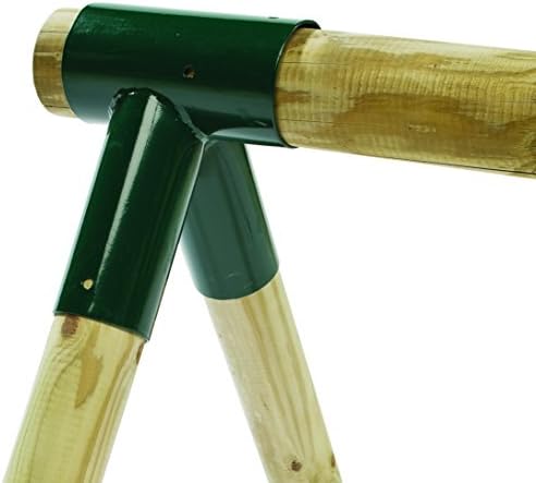 Vue 3 de Balancoire Double En Bois