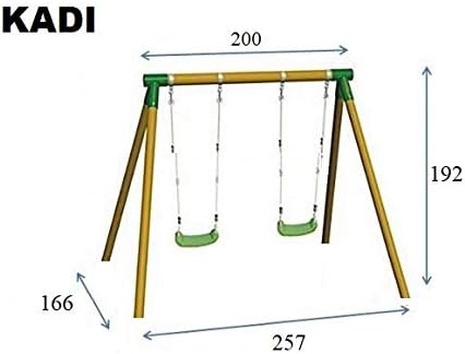 Vue 5 de Balancoire Double En Bois