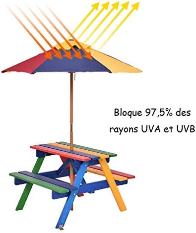 Vue 7 de Costway Table De Piquenique