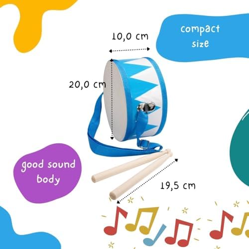 Vue 4 de Tambour Pour Enfants Bleu