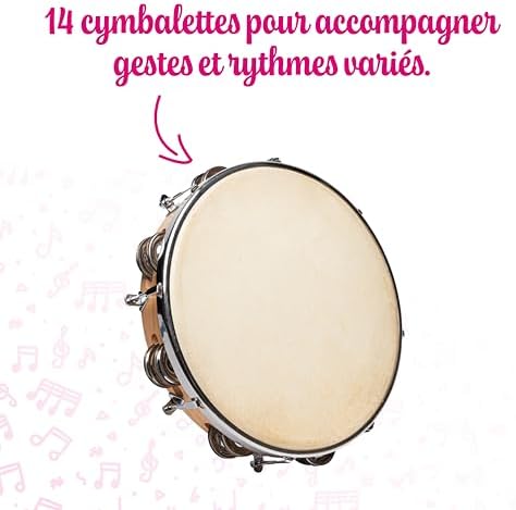 Vue 3 de Fuzeau Tambourin Peau Naturelle