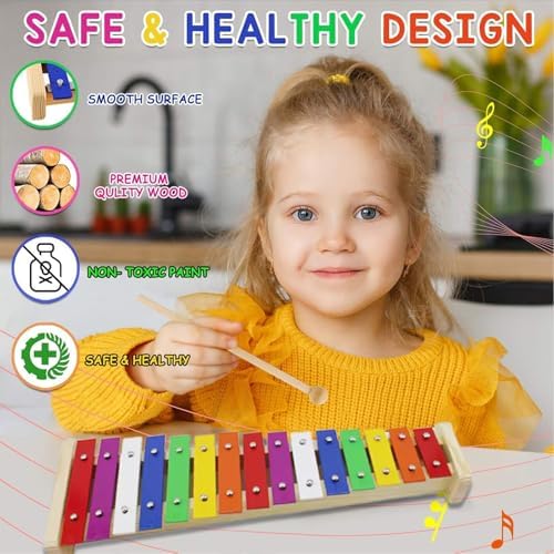 Vue 5 de Xylophone En Bois Tons