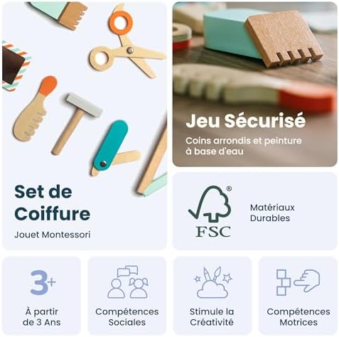Vue 3 de Wuddis Ensemble De Coiffure