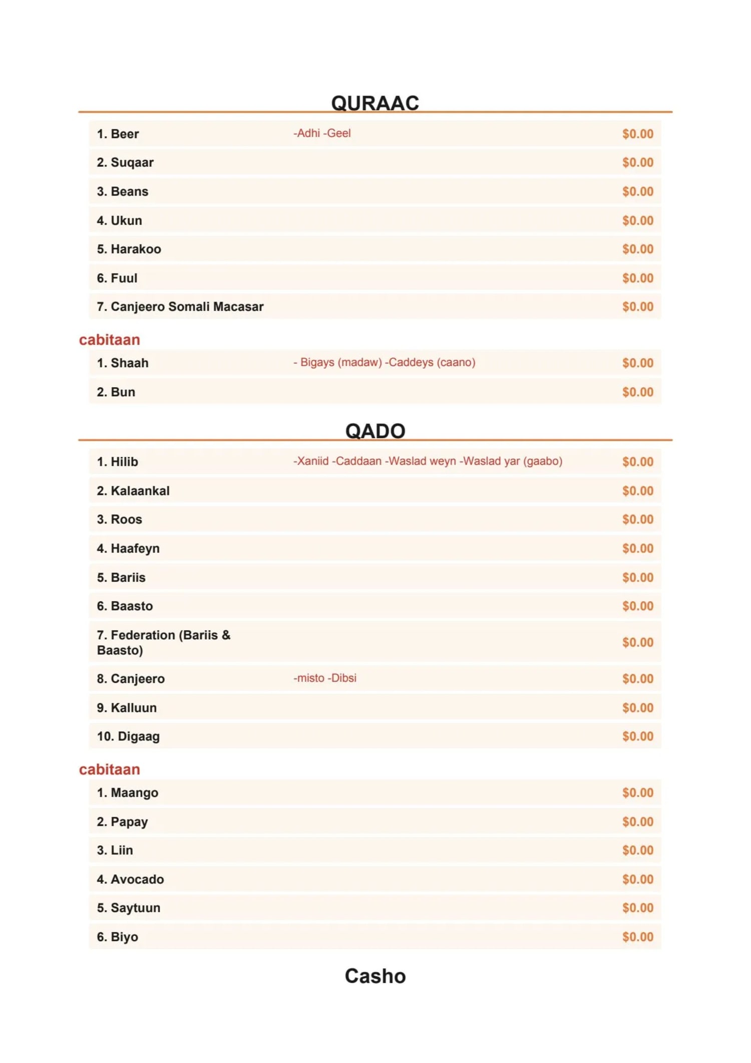 BURHAN menu page 1