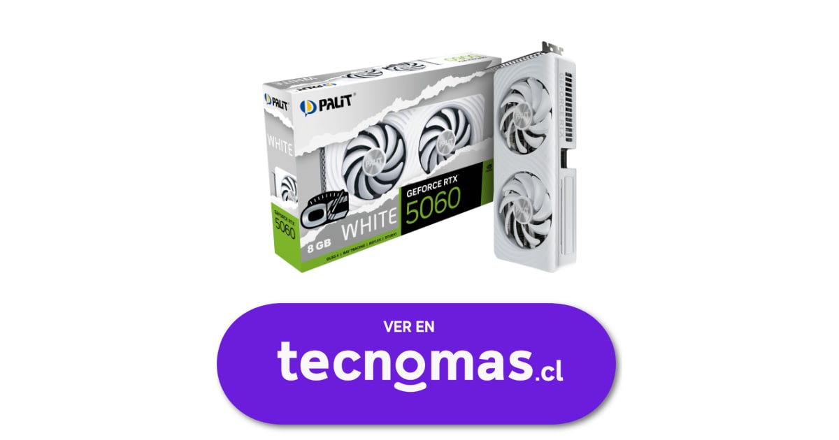 tecnomas.cl | [NE75060U19P1-GB2063M] Palit GeForce RTX 5060 White OC