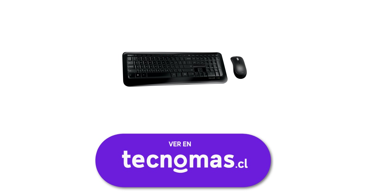 TECLADO MICROSOFT KEYBOARD Y MOUSE DESKTOP 850 WIRELESS SPANISH BLACK