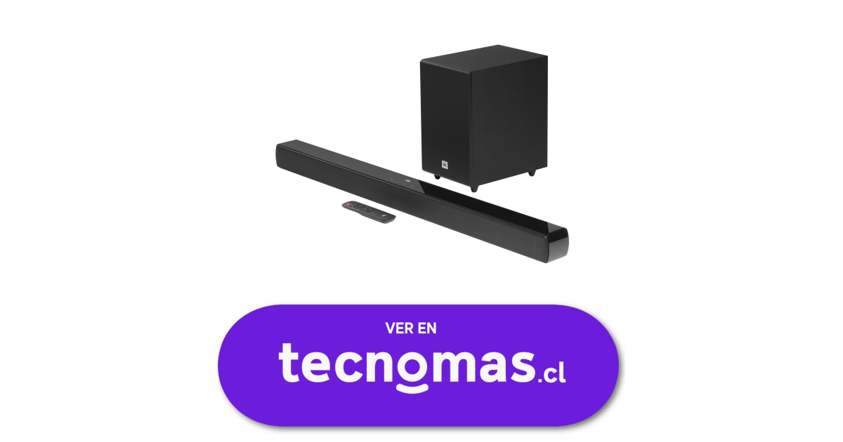 tecnomas.cl Parlantes Soundbar JBL SB140, 2.1 Canal 2x27W Subw 110W