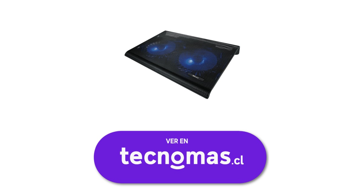 tecnomas.cl Trust Azul Laptop Cooling Stand with dual fans