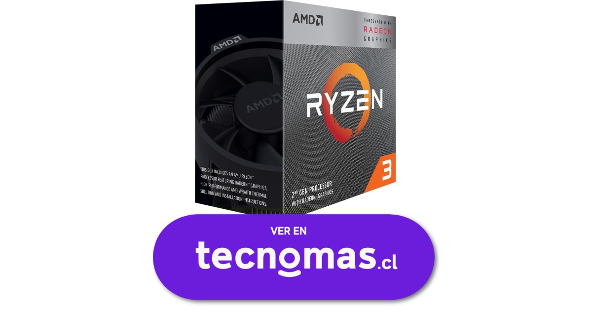 tecnomas.cl CPU AMD Ryzen 3 3200G 3.60 4.0GHz 4MB L3 4 N cleos