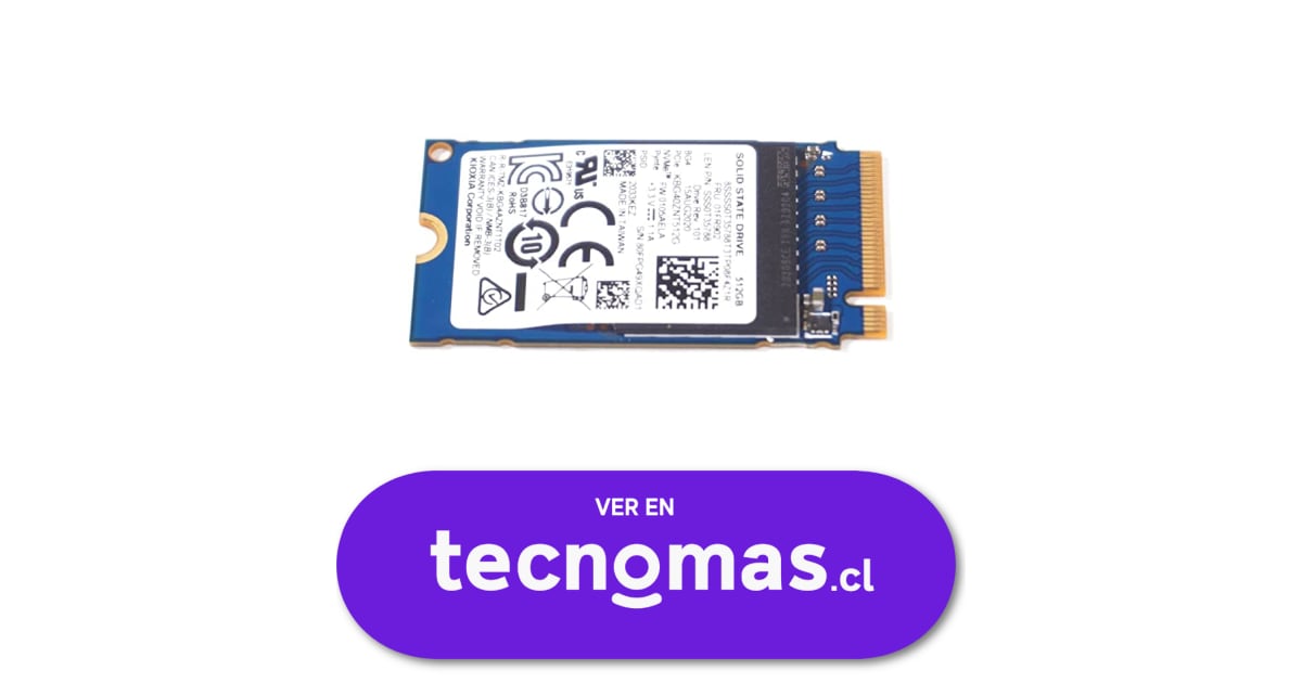 tecnomas.cl | [KBG40ZNT512G] Unidad SSD Kioxia 512GB M.2 22*42 PCIe3x4