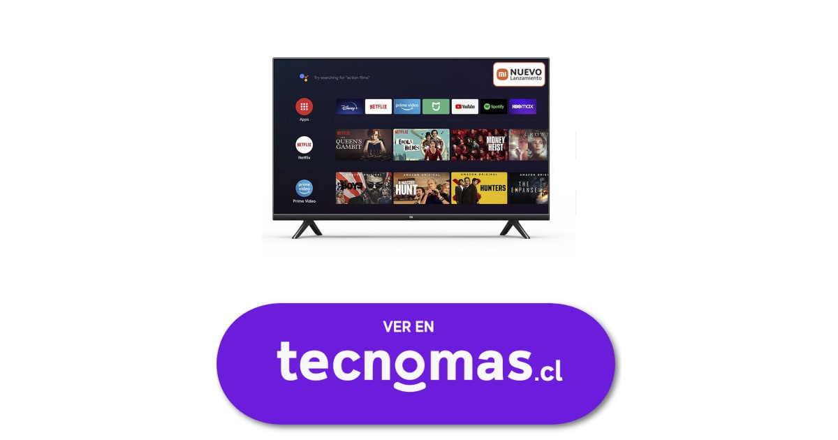 tecnomas.cl Televisor Xiaomi Mi P1 32" HD SmartTV Android 9 WiFi