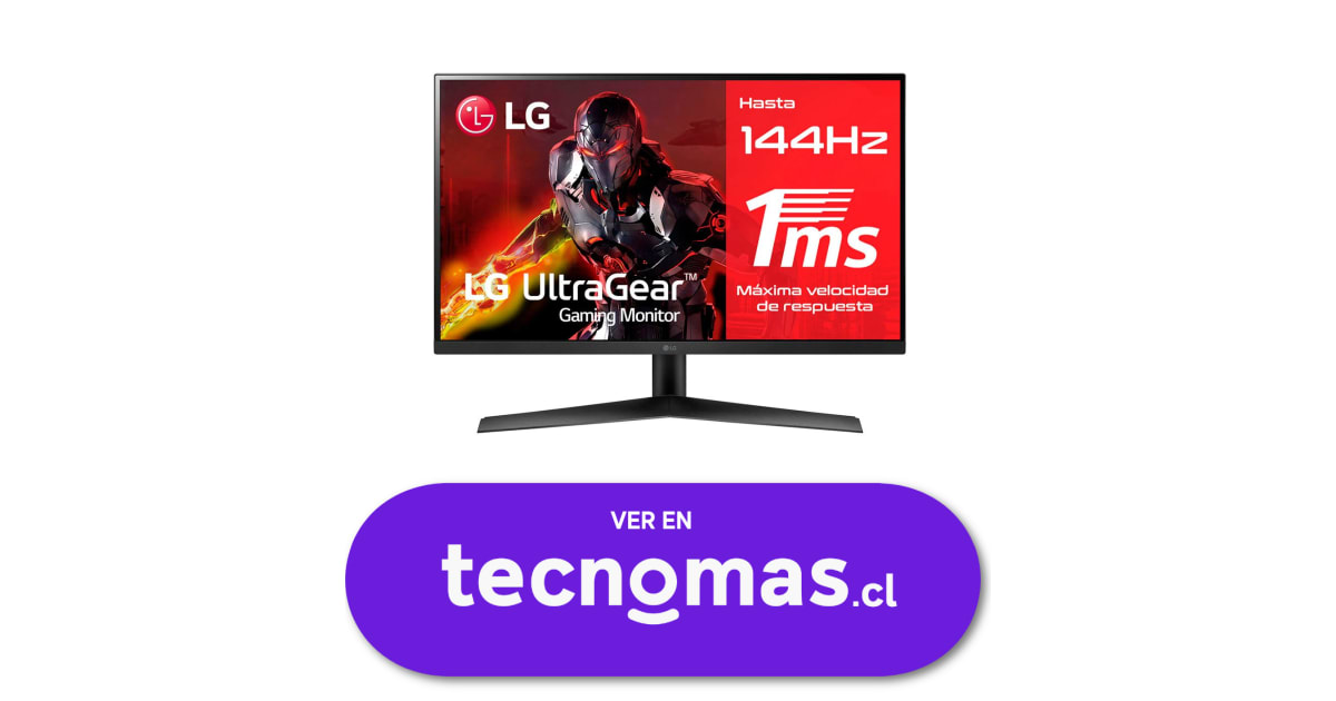 Monitor para juegos LG UltraGear FHD de 24 pulgadas 24GL600F-B, TN con AMD  FreeSync, 144 Hz, negro