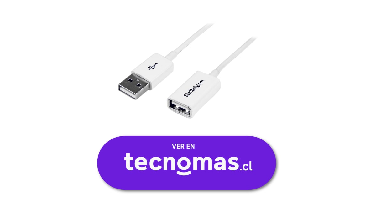 Cable StarTech.com 3m Extension Alargador USB 2.0 Macho a Hembra, Blanco -  USBEXTPAA3MW