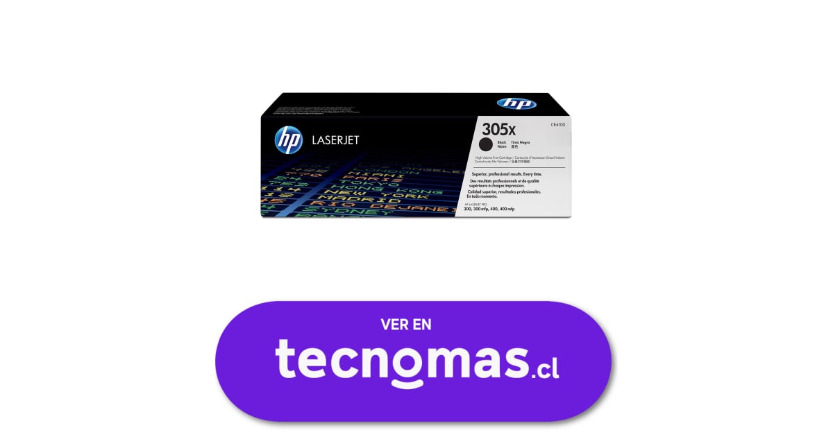 tecnomas.cl | [CE410X] Toner HP 305X Negro para LaserJet Pro M351,