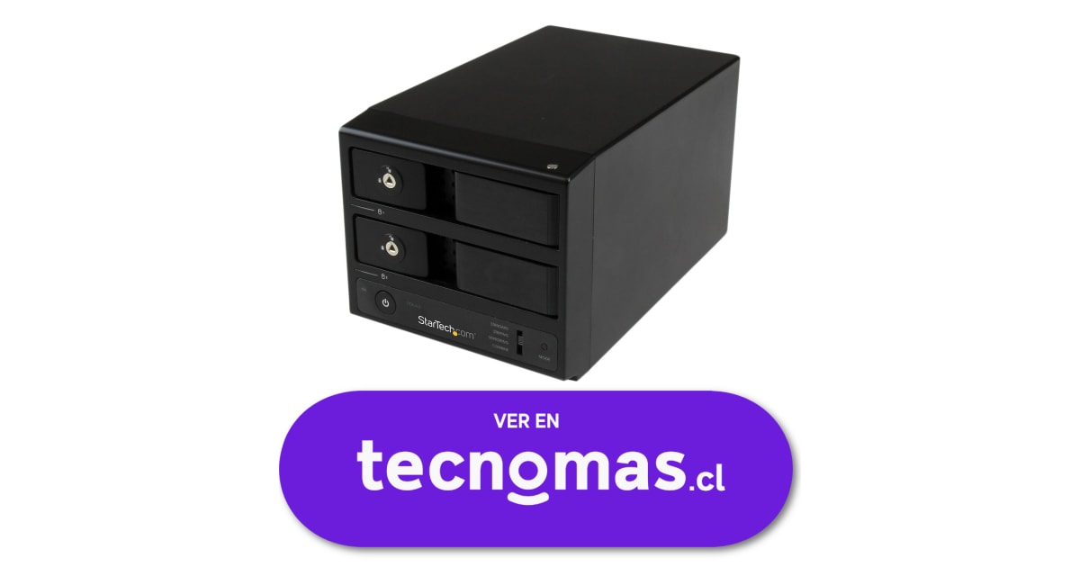 Comprar: Caja disco duro externo startech 2 bahías de 3.5 sata iii usb 3.0  uasp raid jbod esata con ventilador negro 