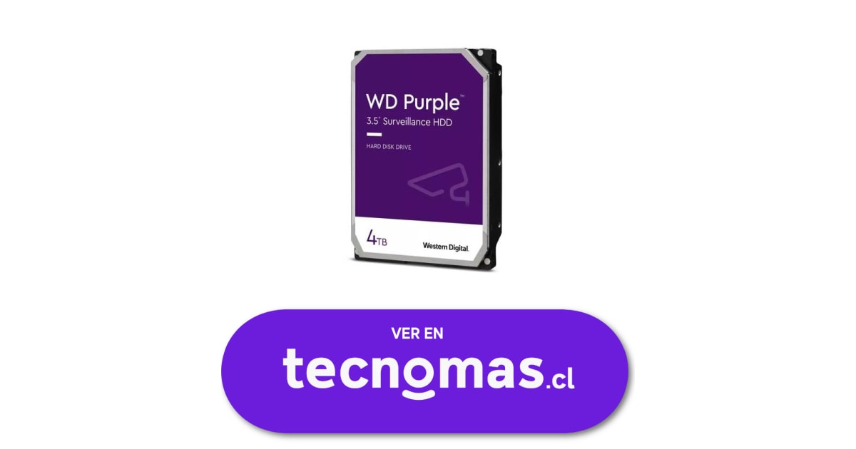 tecnomas.cl | [WD44PURZ] Disco Duro Western Digital Purple 4TB 3.5