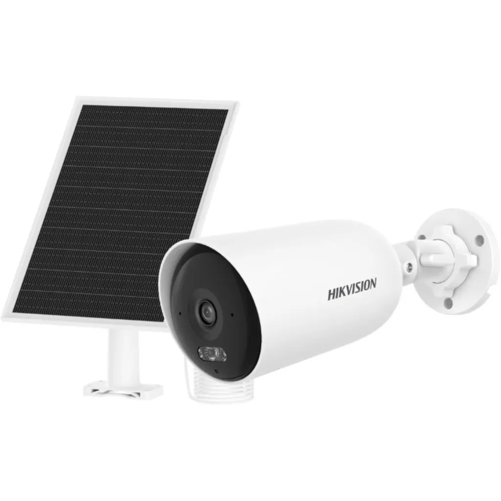 Camara Bullet IP 4MP 4G Hikvision 24/7 Con Panel Solar Soporta modo AOV 24/7