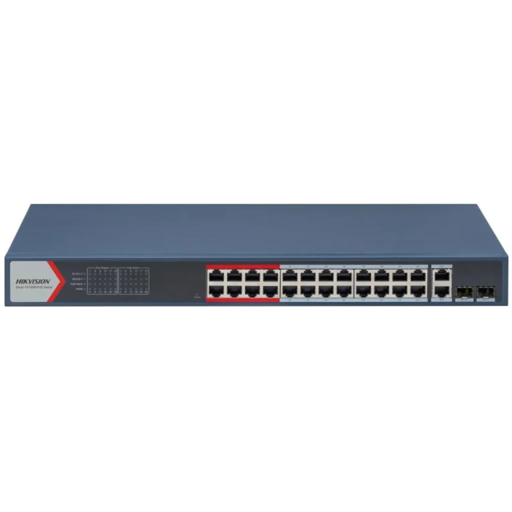 Switch Smart Managed Hikvision 24 x 10/100 Mbps PoE ports 2 x SFP