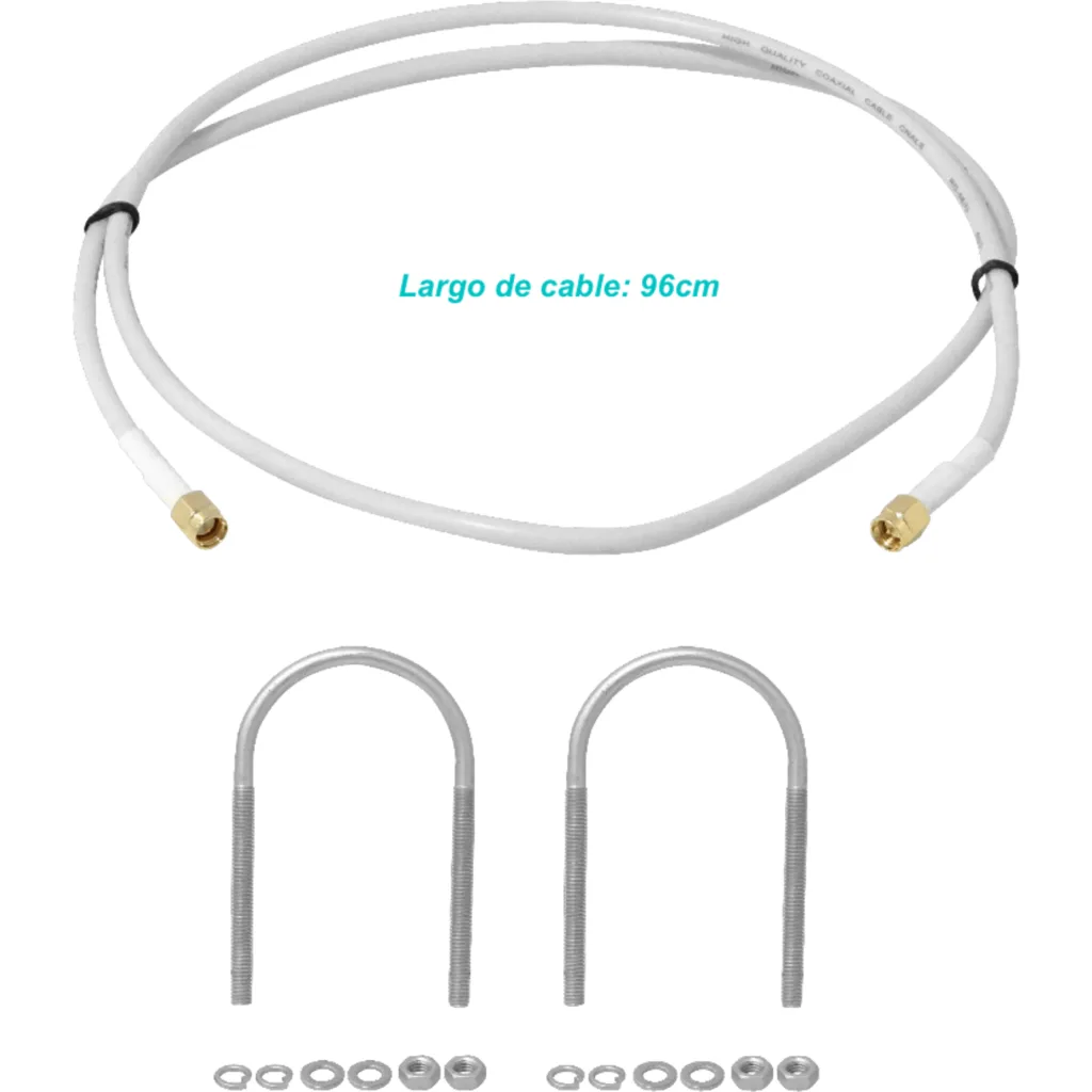 MIKROTIK 8dBi 2,4GHz 18o Antena Omni .SMA-H Cable-1m-M/M TOF-2400-8V-4