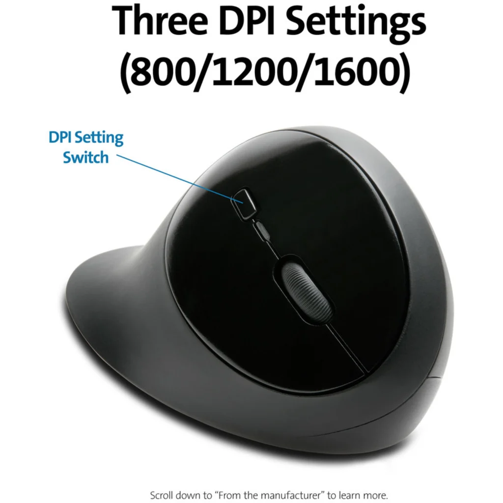 Imagen 24 de Mouse Ergonómico Inalámbrico Kensington Pro Fit, Óptico 1600DPI 5 botones Negro