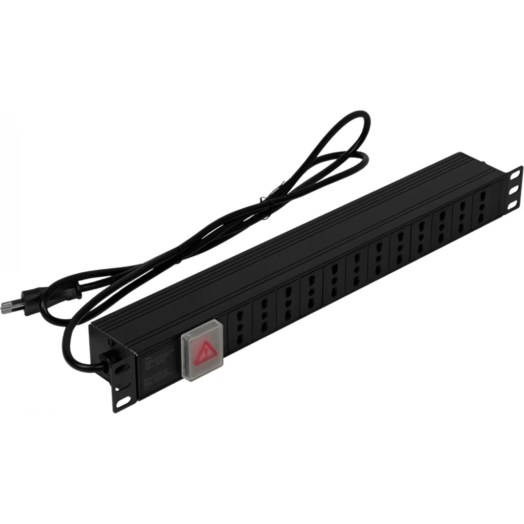 Imagen 1 de PDU LINKMADE RG12CH Regleta 12-Hembra-Ch 10A Rack-1U Switch-Piloto Macho-Ch