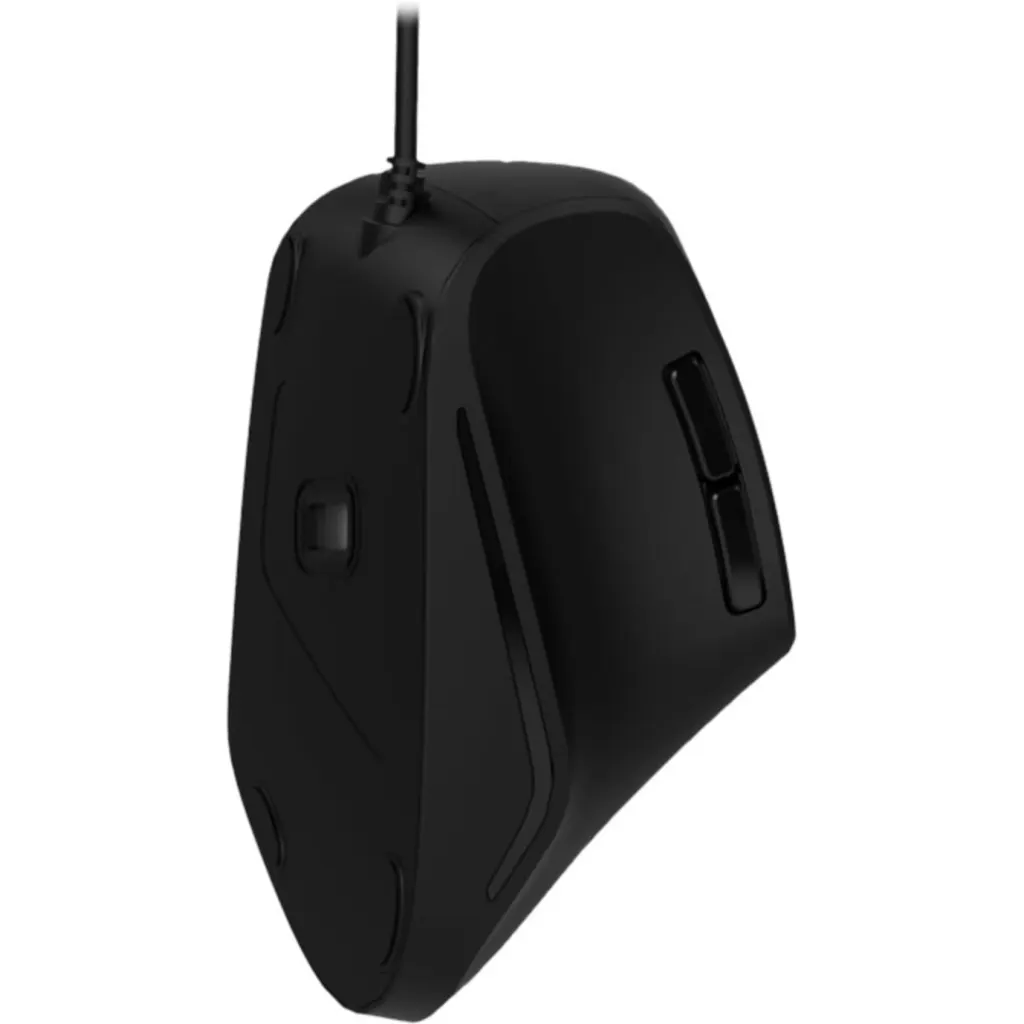 Imagen 1 de Mouse Ergonómico Alámbrico KlipX KMO-506 Óptico 1600dpi 6 Botones USB Negro