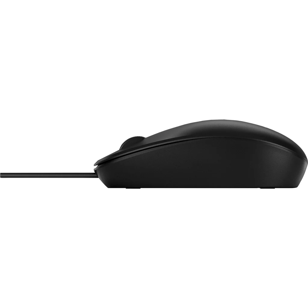 Imagen 3 de Mouse Alámbrico HP 125, Óptico 1200DPI 3 Botones Cable USB 1.8mts Color Negro
