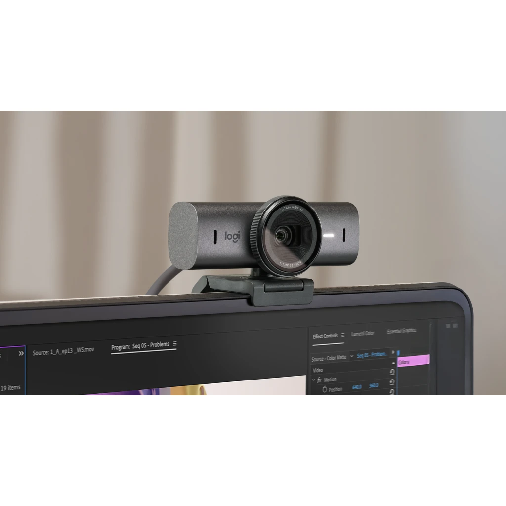 Imagen 2 de Cámara Web Logitech MX BRIO, 4K UHD Comp. Teams, Zoom Google Meet, Streamlab OSB