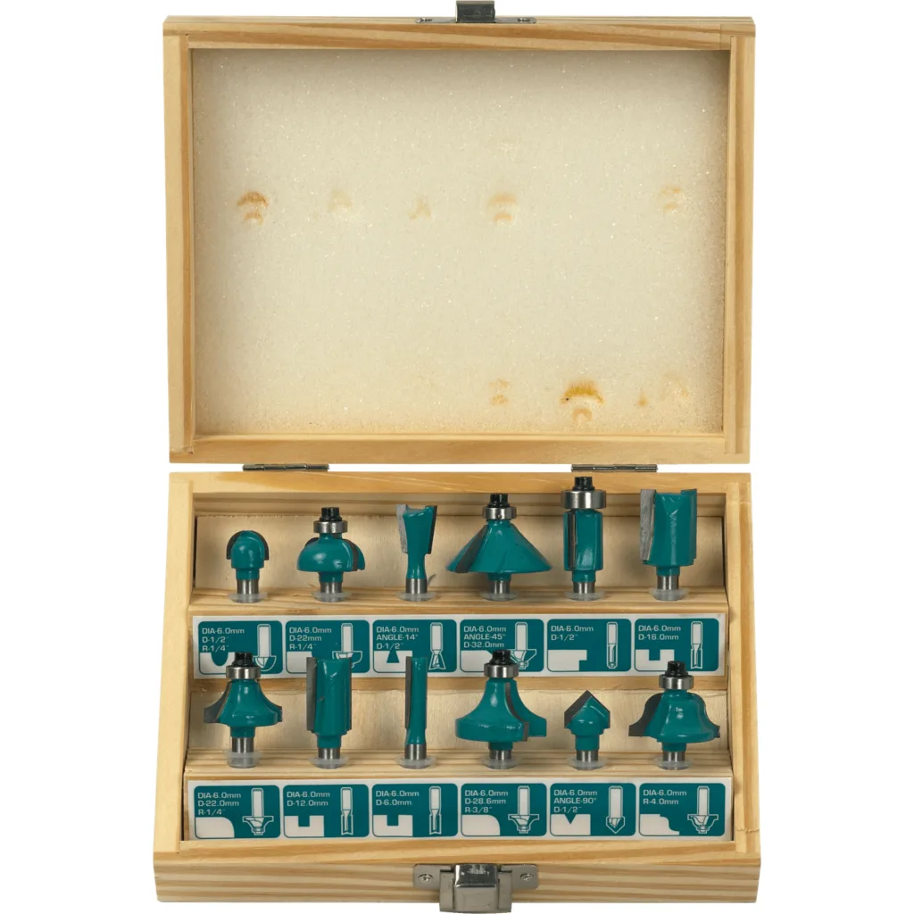 Imagen 1 de TOTAL Set de 12 Fresas p/Madera Diametro-6mm para/FRE-600 TACSR0121