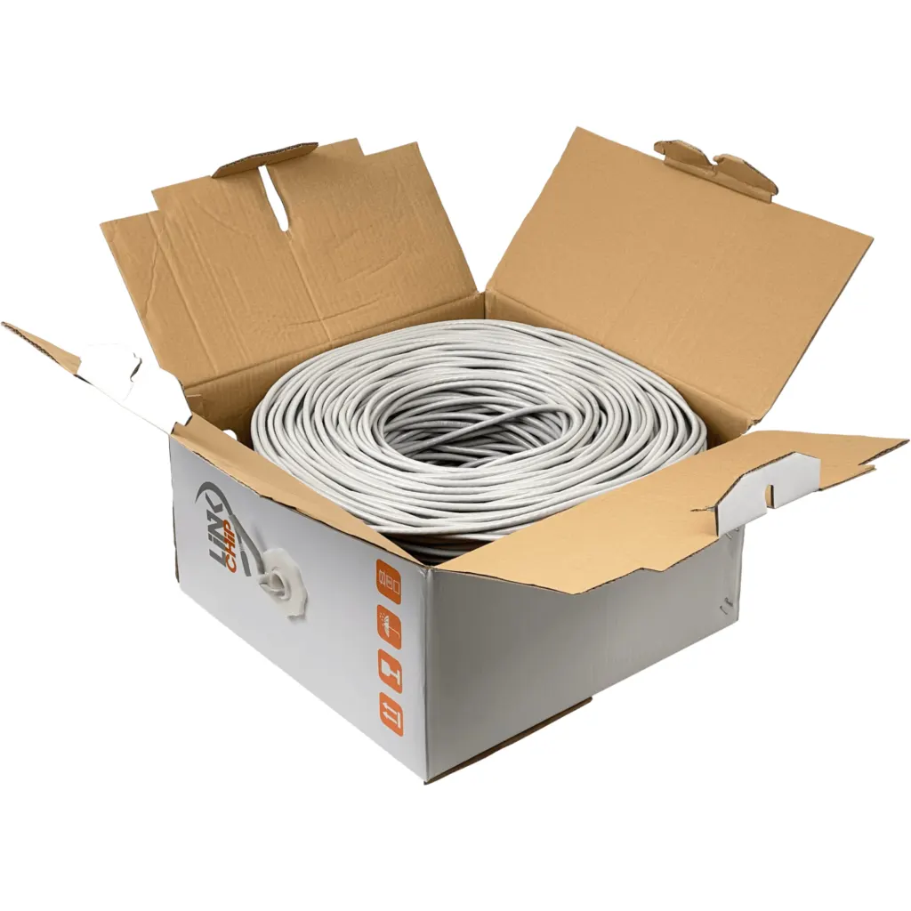 Imagen 1 de LINKCHIP AWG24/0,5mm CCA Similar-Cat6 Gris Cable UTP 305mt Aleacion