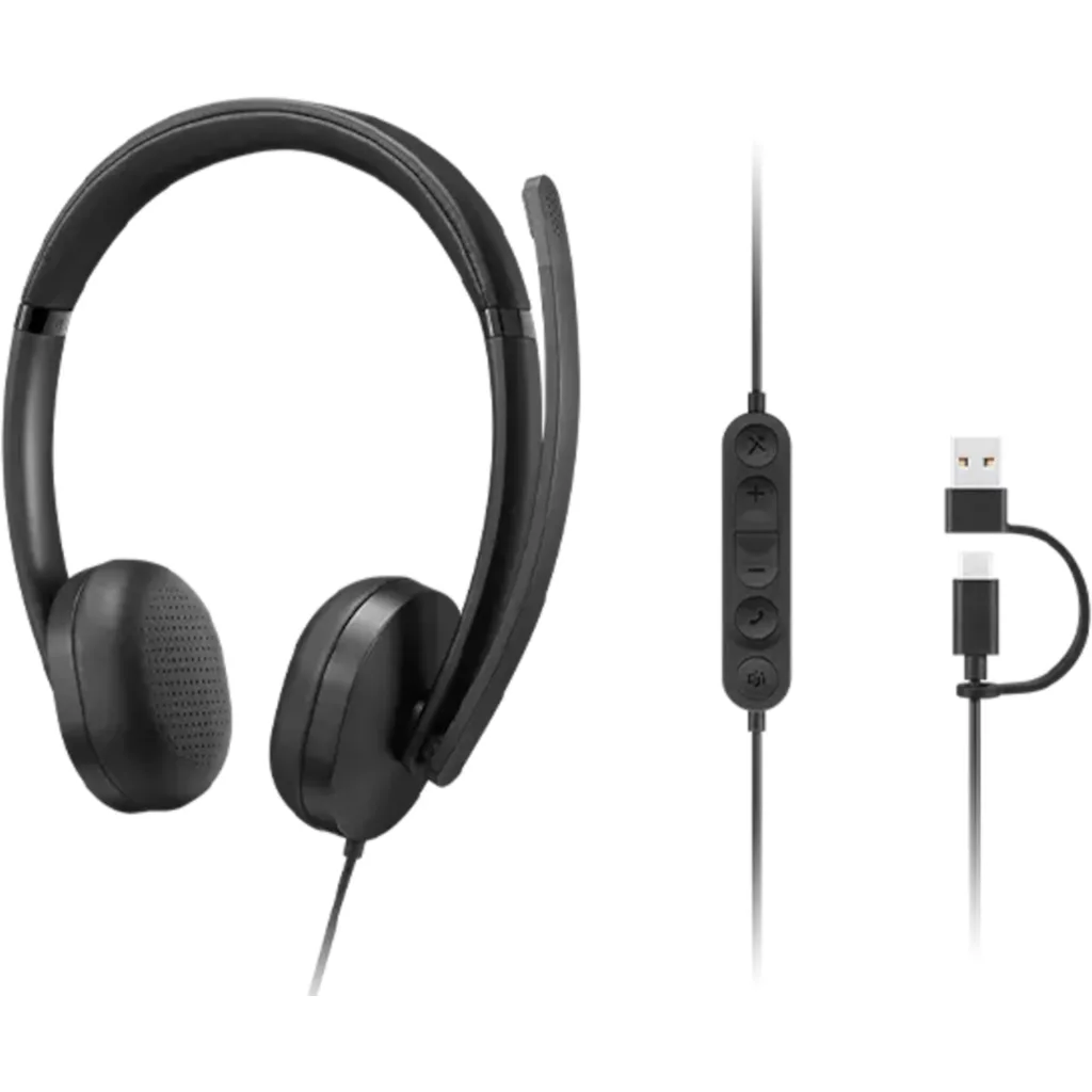Imagen 1 de Audífonos Alámbricos Lenovo Wired VoIP Headset 5000, para teams