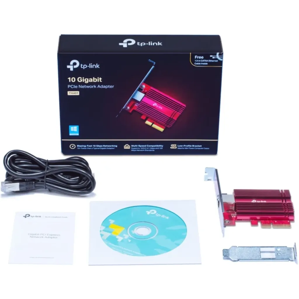 Imagen 4 de Tarjeta de Red Interna TP-Link TX401, PCIe 3.0 x4 1/2.5/5/10GBps Low Profile