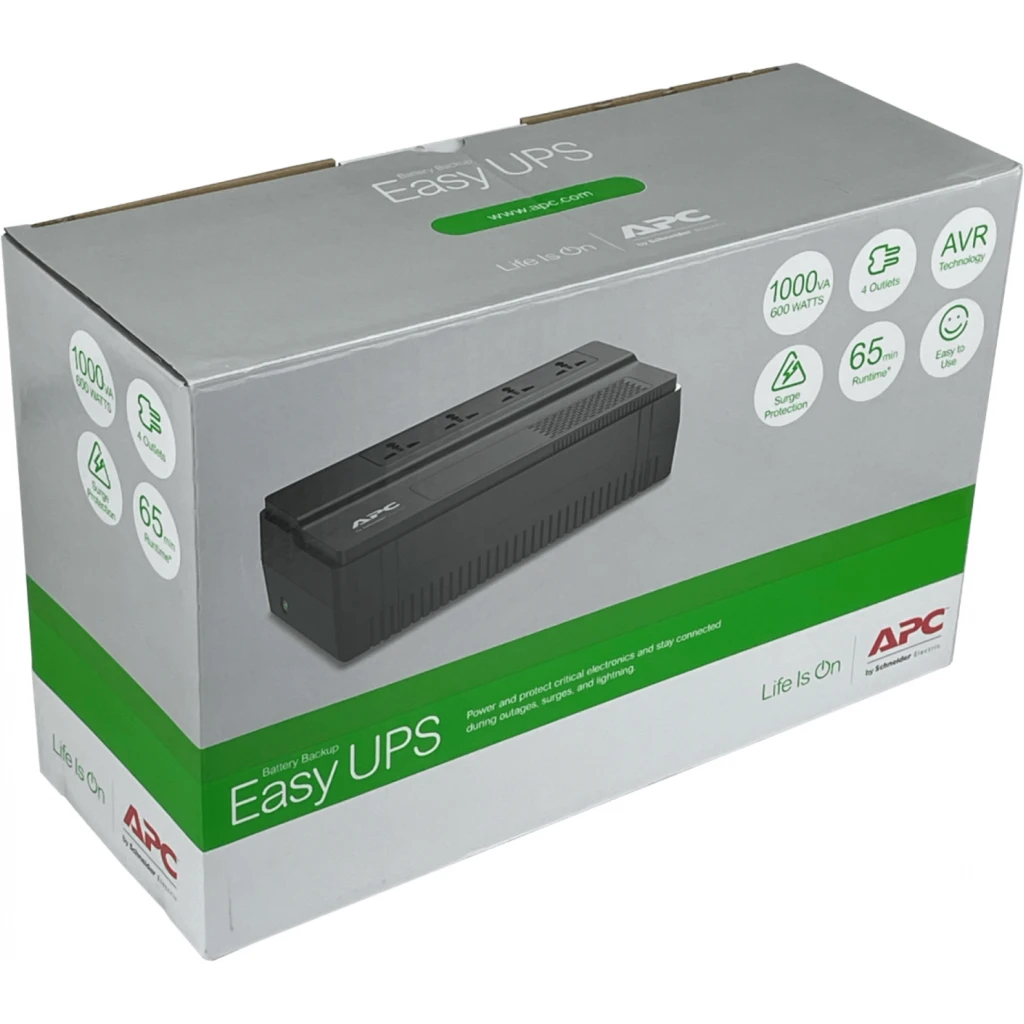 Imagen 2 de UPS APC BV1000 Easy 1000VA 600W, 1x9Ah, 4 Tomas Múltiples, Conector Anderson