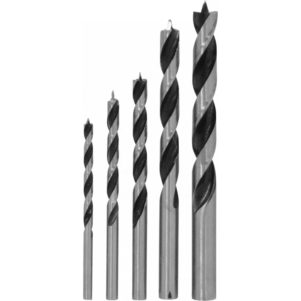 Brocas p/Madera 4x71mm 5x81mm 6x89mm 8x108mm 10x116mm Juego-5un.