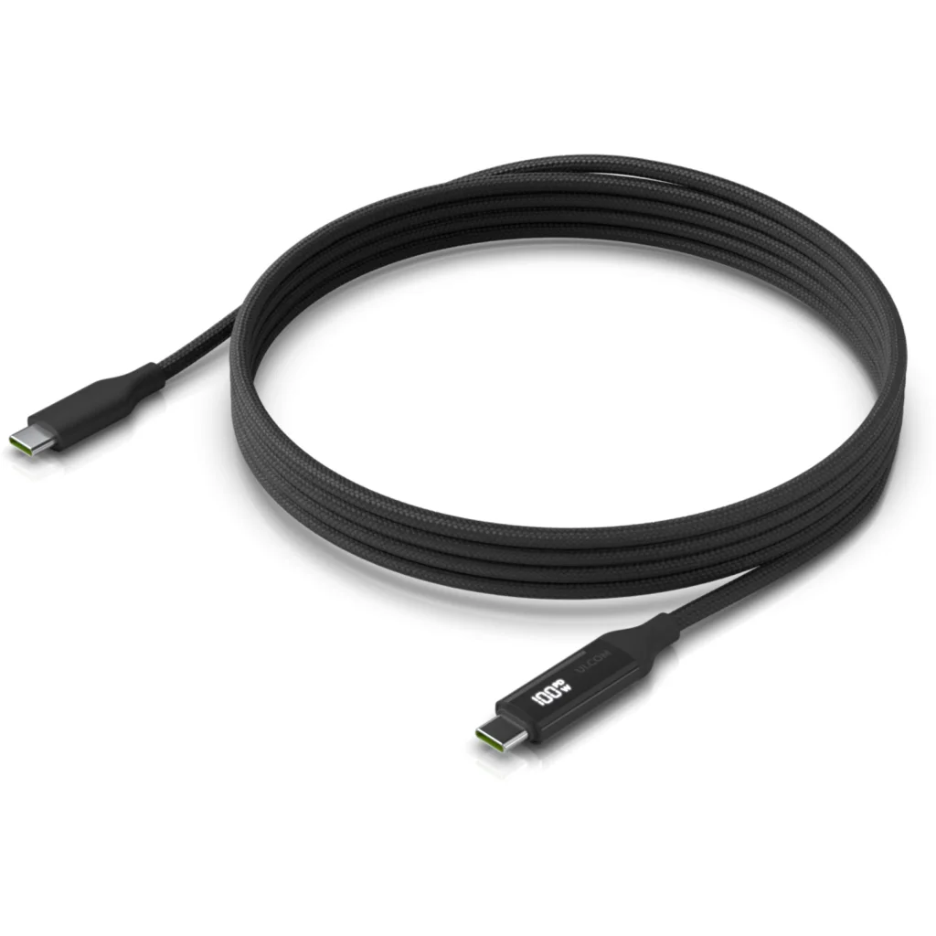 Imagen 1 de UBIQUITI 1mt mini Display consumo 100W USB-C Macho-Macho Braided Cable