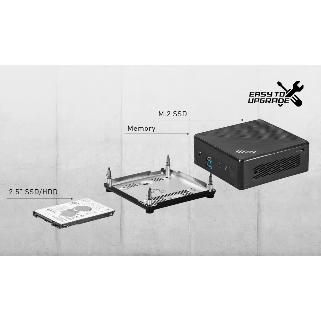 Imagen 4 de Mini PC NUC MSI Cubi 5 12M-015BUS I5-1235U 2*DDR4 LAN WiFi BT Sin SO