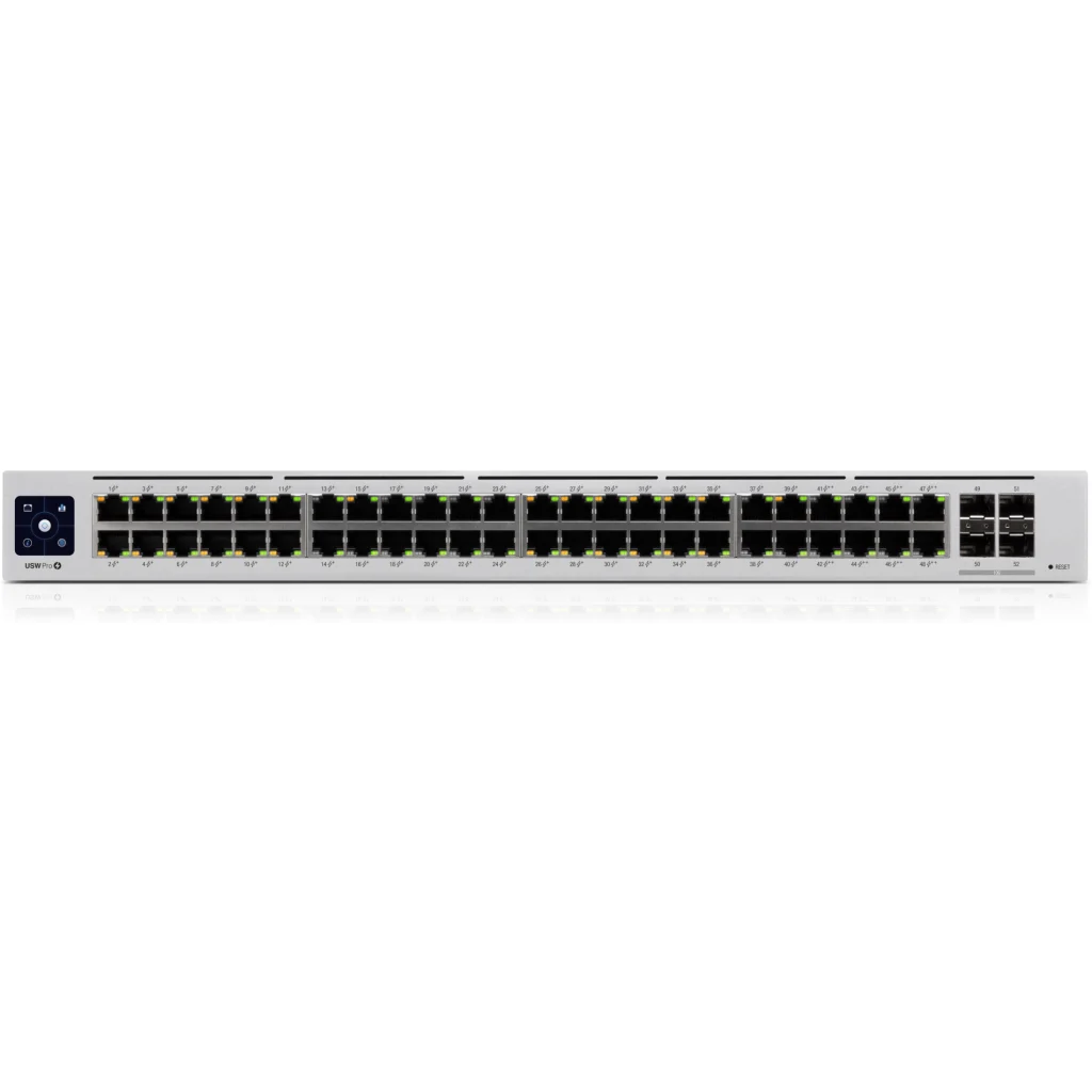 Switch Ubiquiti Layer 3 48*GE PoE(40*PoE+ y 8*PoE++) 600W 4*SFP Montaje en Rack