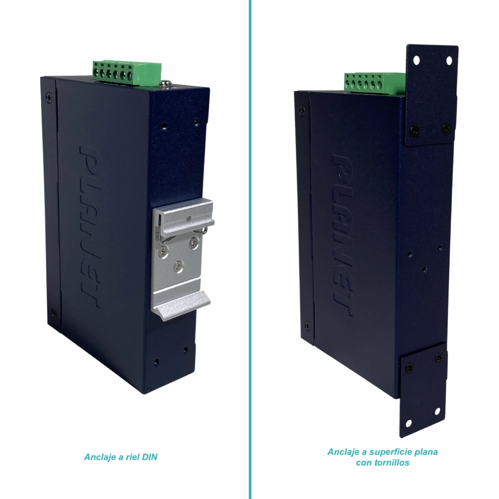 Imagen 4 de PLANET 4-100 2-SFP-100 Switch Industrial no-Admin Riel-DIN 12-48VDC/24