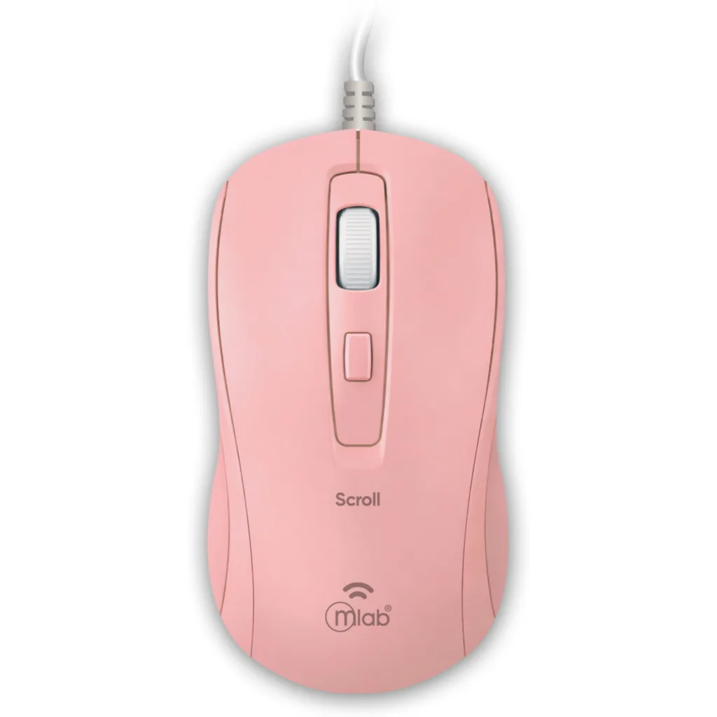 MLAB MOUSE CABLE USB 1600DPI SCROLL M40C PINK